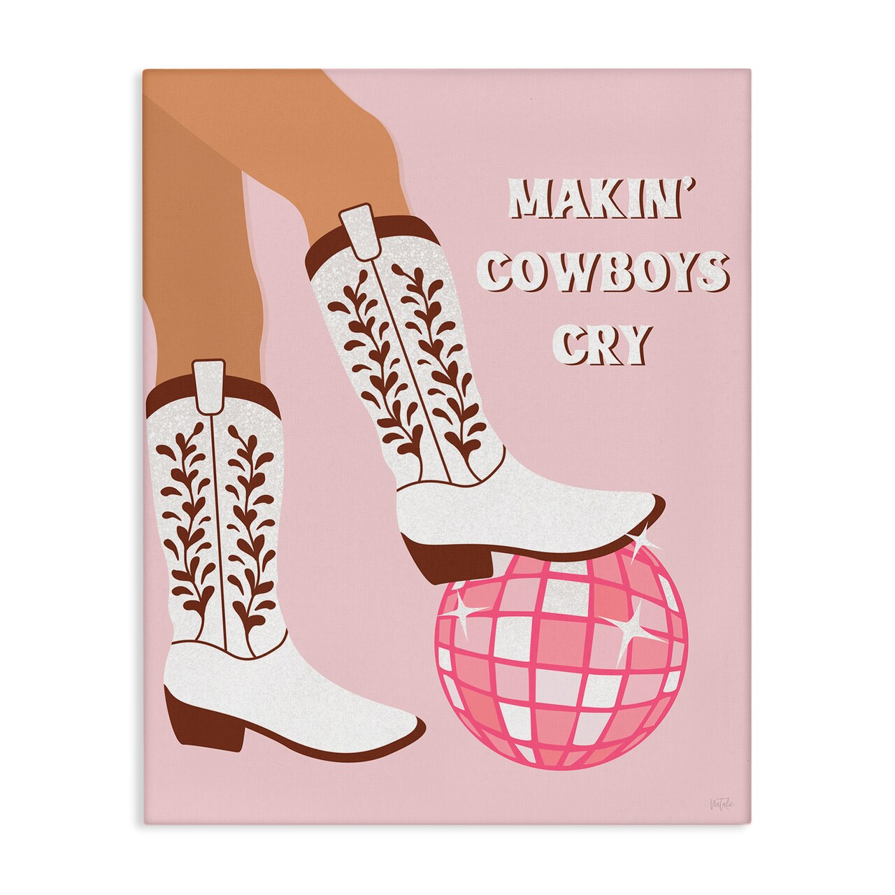 Stupell Industries Makin' Cowboys Cry Canvas Wall Art Design by Natalie Carpentieri